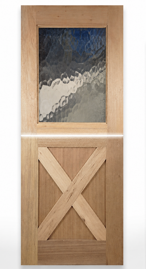 Dutch-1G-Cross Internal Door - Toughened Glass