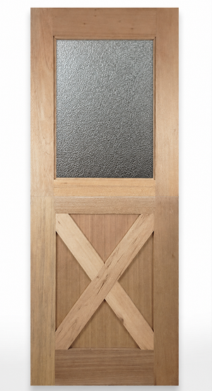 Dutch-1G-Cross Internal Door - Toughened Glass
