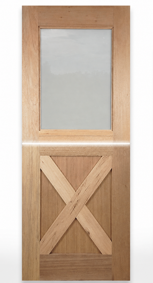 Dutch-1G-Cross Internal Door - Decorative Textured Glass
