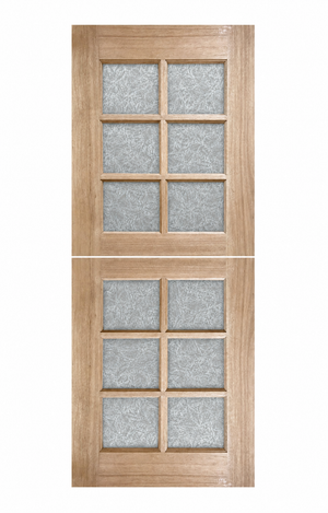 Dutch Double 6L Internal Door - Decorative Glass