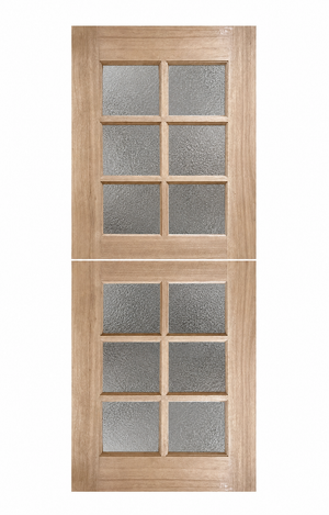 Dutch Double 6L Entrance Door - Decorative Glass