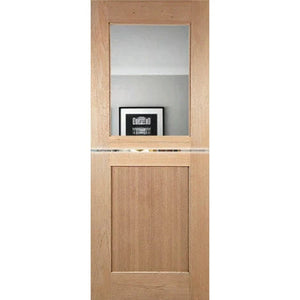 Dutch-1G-Shaker Entrance Door - Decorative Glass
