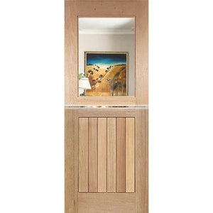 Dutch-1G-Vgroove Entrance Door - Clear Glass