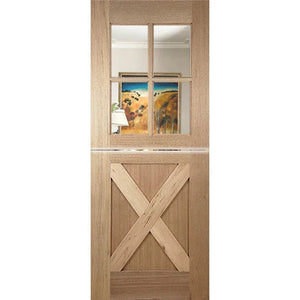 Dutch-4L-Cross Entrance Door - Clear Glass