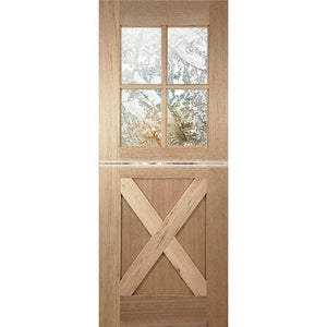 Dutch-4L-Cross Entrance Door - Decorative Glass