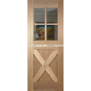 Dutch-4L-Cross Entrance Door - Laminated Glass
