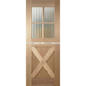 Dutch-4L-Cross External Door - Decorative Glass