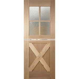 Dutch-4L-Cross External Door - Decorative Glass