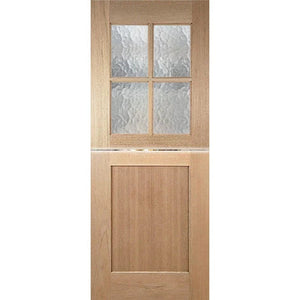 Dutch-4L-Shaker Entrance Door - Decorative Glass