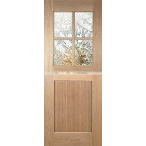 Dutch-4L-Shaker Entrance Door - Decorative Glass