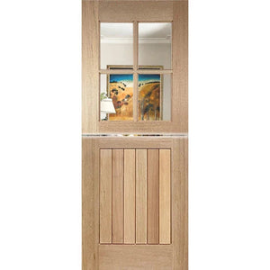 Dutch-4L-Vgroove Entrance Door - Clear Glass
