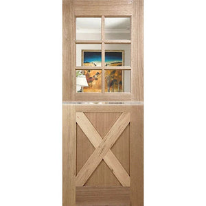 Dutch-6L-Cross Entrance Door - Clear Glass