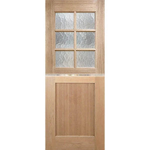 Dutch-6L-Shaker Entrance Door - Decorative Glass