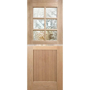 Dutch-6L-Shaker Entrance Door - Decorative Glass