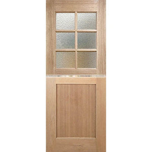 Dutch-6L-Shaker Entrance Door - Decorative Glass Options