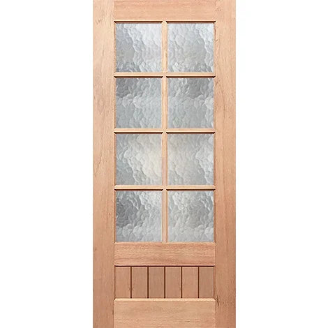 Soft light-filtering glass with elegant cathedral texture