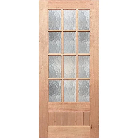 Vintage-style Cathedral glass for privacy and light