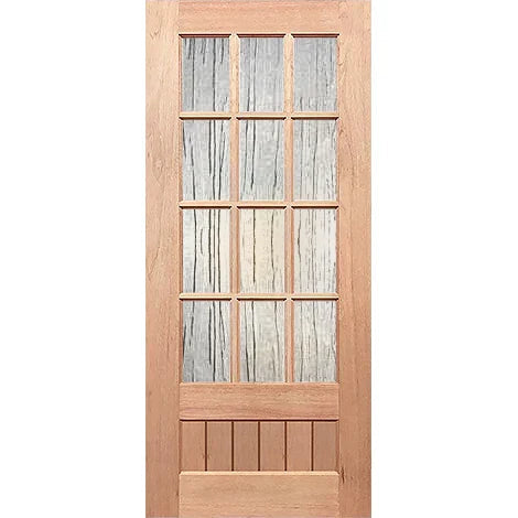 Structured glass panel with Seadrift design