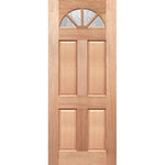 Architectural door with cathedral fanlight feature