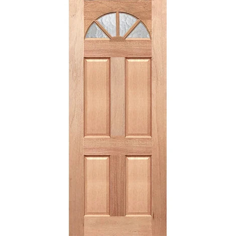 Architectural door with cathedral fanlight feature