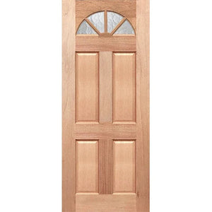 Architectural door with cathedral fanlight feature