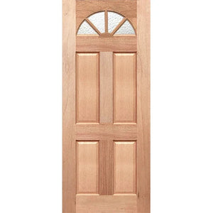 Fanlight Entrance Door - Decorative Glass