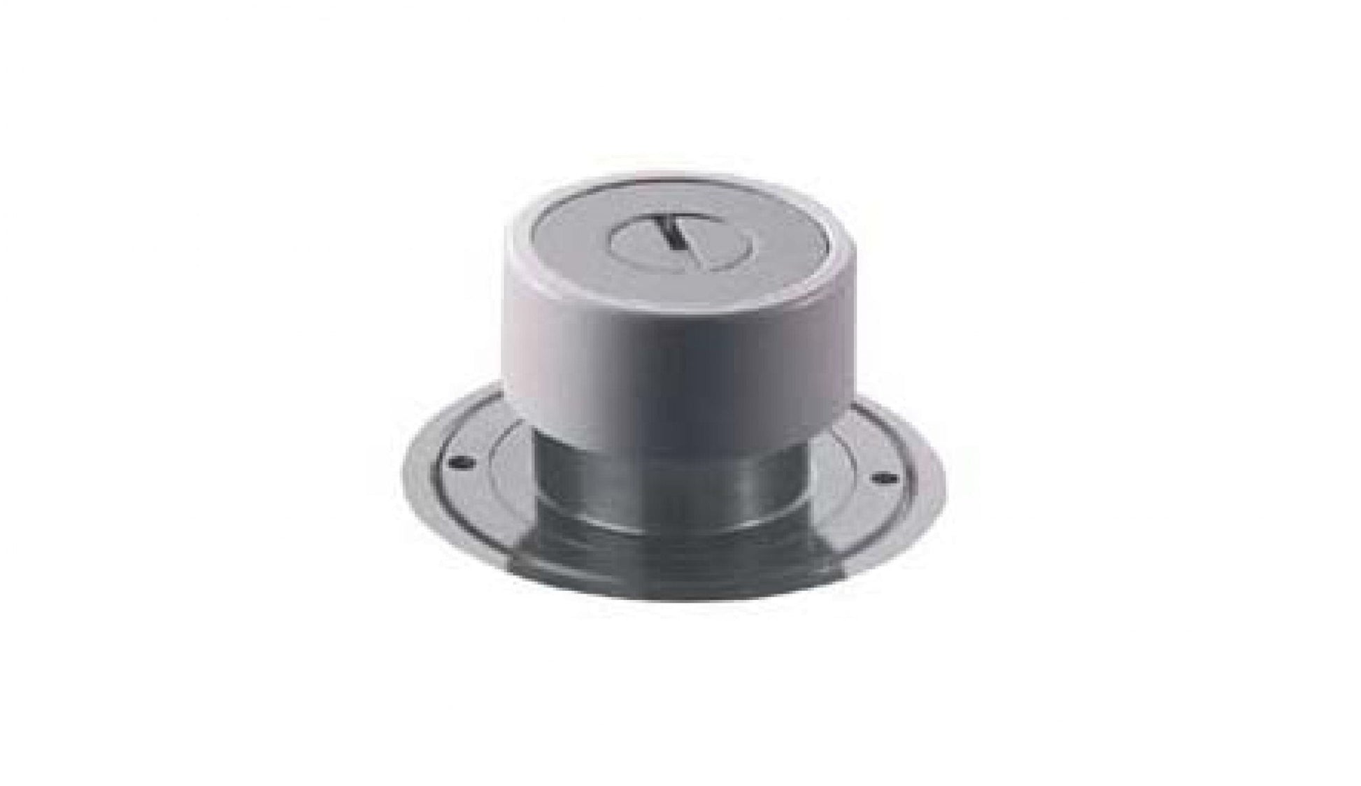 Metallic cylindrical object on a white background