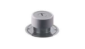 Metallic cylindrical object on a white background