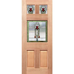 Federation flat top with triple-glazed floral glass insert