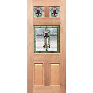 Federation flat top with triple-glazed floral glass insert