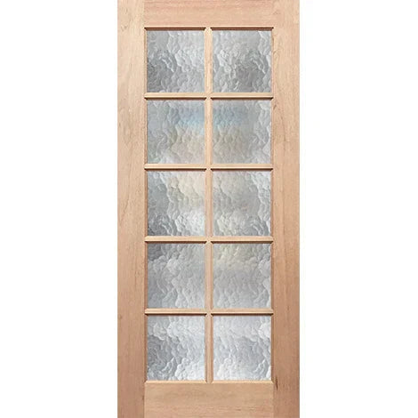 Reinforced 10-lite Cathedral glass  French style