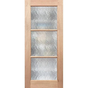 French 3L privacy-enhancing door with vintage glass texture