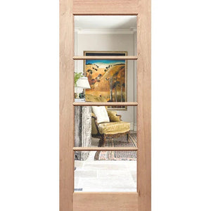 exterior French 4L clear laminated panelled door