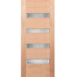 Elegant and timeless door with cathedral glass aesthetics