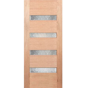 Elegant and timeless door with cathedral glass aesthetics