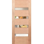 Refined glass panel door combining clarity and resilience