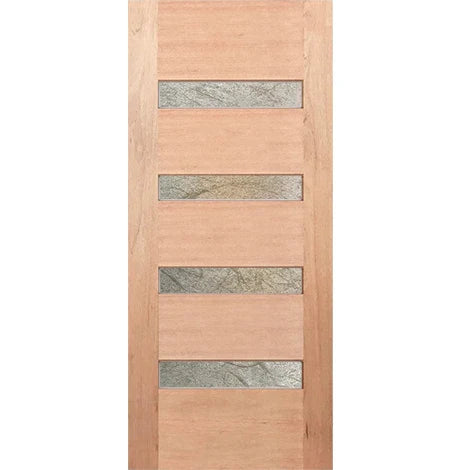 Refined glass door blending tradition with modern form