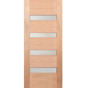 Chic privacy solution with translucent framed glass door