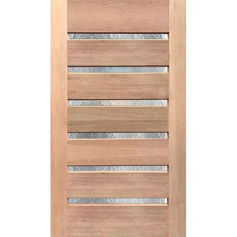 Sophisticated exterior door featuring classic cathedral glazing
