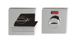 Two metallic door handles on a white background