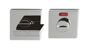 Two metallic door handles on a white background