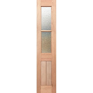 Half French 2L-Vgroove SL Entrance Door - Toughened Glass