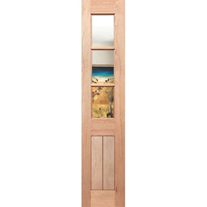 Half French 3L-Vgroove SL Entrance Door - Clear Glass
