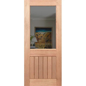 Half French 1G-Vgroove Internal Door - Laminated Glass