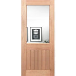 Mirror insert in Half French wood door design