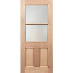 Decorative obscured glass panel with Half French shaping