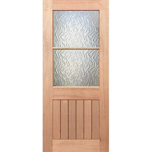 Half French 2L-Vgroove Entrance - Toughened Glass