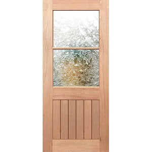 Half French 2L-Vgroove Entrance - Toughened Glass