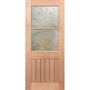 Half French 2L-Vgroove Internal Door - Decorative Glass