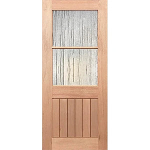 Half French 2L-Vgroove Internal Door - Toughened Glass